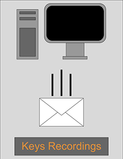 Picture showing an email flying towards Keys Recordings.
